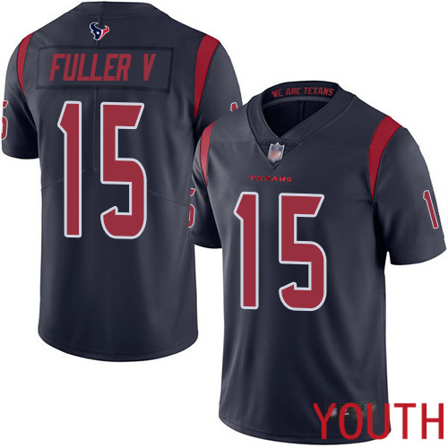 Houston Texans Limited Navy Blue Youth Will Fuller V Jersey NFL Football #15 Rush Vapor Untouchable